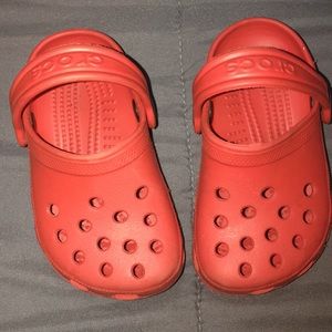 Orange-Red Toddler Crocs Size 4-5